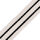 Gurtband Baumwolle NATURE SCHWARZ - 38 mm